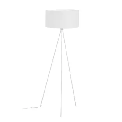 Candeeiro de Pé em Metal Branco Ika