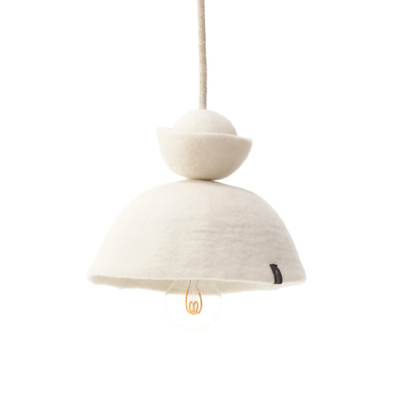 Candeeiro de Teto em Feltro Natural Culbuto Ø24x17