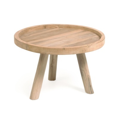 Mesa de centro Genda, madeira teca, Ø55x36