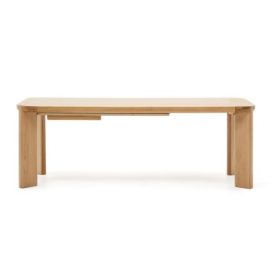 Mesa extensível Jonda, madeira carvalho