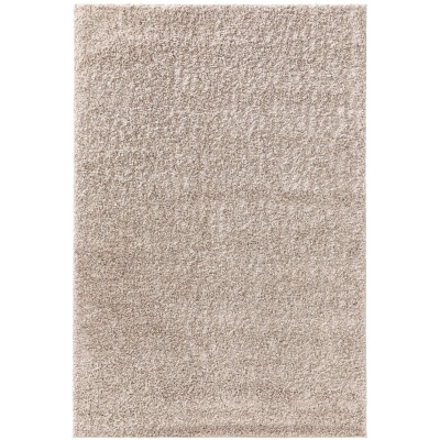 Tapete Shag, sintético, bege