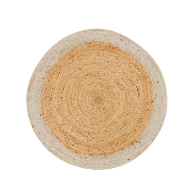 Tapete Mera, juta/lã natural, Ø100