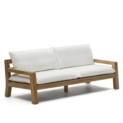 Sofá exterior Forcan, 3 lugares, madeira teca