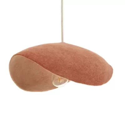 Candeeiro de Teto em Feltro Coral Nude Dome Ø40x12