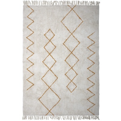 Tapete Berb, algodão, bege, 140x200