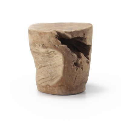 Mesa lateral Tropic, madeira teca, Ø35x35