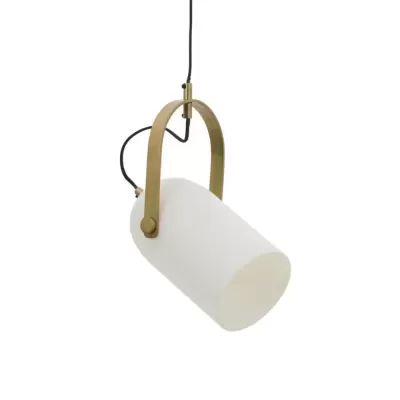 Candeeiro de Teto em Vidro Branco Resi Ø14x40