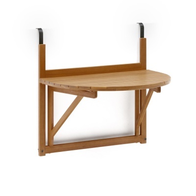 Mesa de varanda Amarili, dobrável, madeira acácia