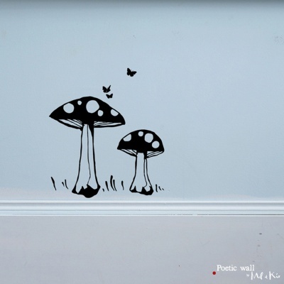 Sticker de parede "Mushrooms", 20x25