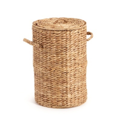 Cesto de roupa Yessi, Jacinto-de-água, Ø37x55