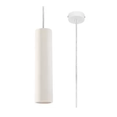 Candeeiro de Teto em Cerâmica Branca Nanci Ø8x32