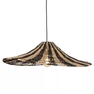 Candeeiro de Teto em Juta Preto Cuzco Ø65x20