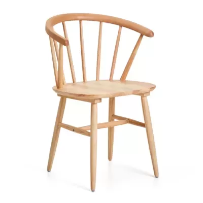 Cadeira com braços em madeira de seringueira Kris