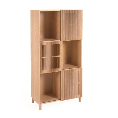 Estante Billa, madeira carvalho, 85x170