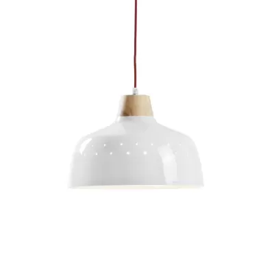 Candeeiro de Teto Blok em Metal Branco Ø33x17