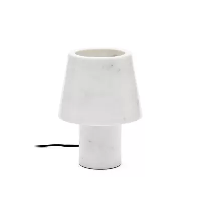 Candeeiro de Mesa em Mármore Branco Alaros