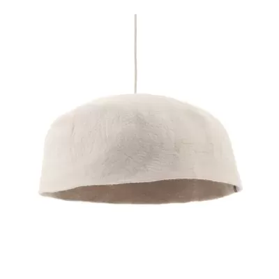 Candeeiro de Teto em Feltro Bege Natural Yurte Ø50x16