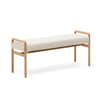 Banco Macara, estofado, madeira carvalho, 120x50