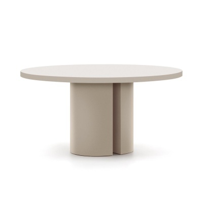 Mesa redonda Nely, MDF, branco, Ø150X75