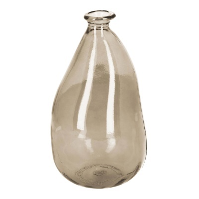 Jarra Berna, vidro reciclado, castanho, Ø21x36