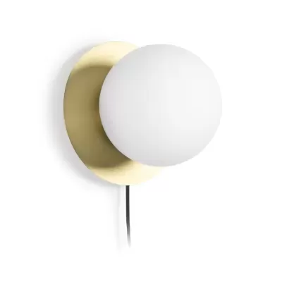 Aplique de Parede em Vidro Branco Main