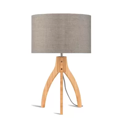 Candeeiro de Mesa em Madeira Bambu e Linho Annapurna