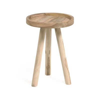 Mesa lateral Genda, madeira teca, Ø35x50