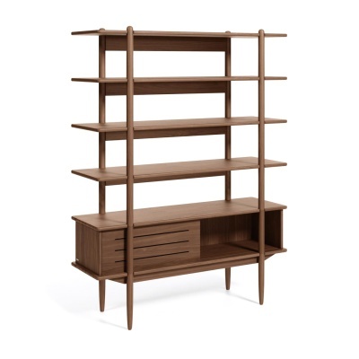 Estante Karoline, madeira nogueira, 130x169