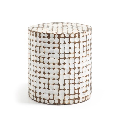 Mesa lateral Coco, madeira manga, Ø40x42