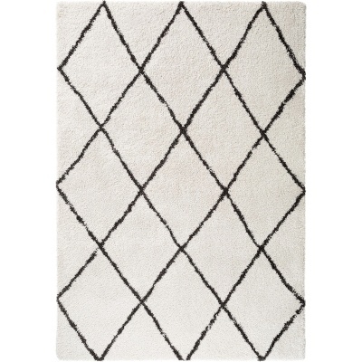 Tapete Godi, sintético, felpudo, creme