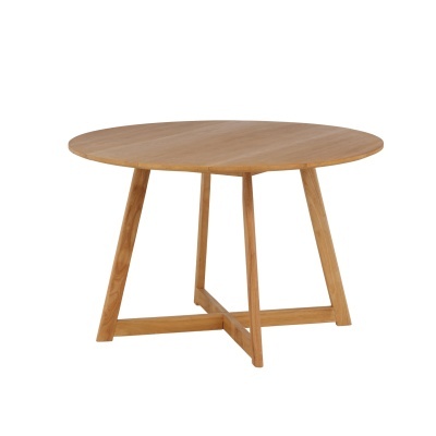 Mesa extensível Yakidon, seringueira, Ø120X75