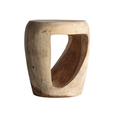 Mesa lateral Krania, madeira suar, Ø39x46