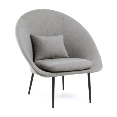 Poltrona Northdam, estofado, cinza