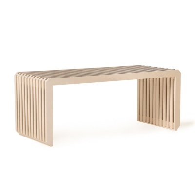 Banco Slatted, madeira Sungkai, bege, 96x38