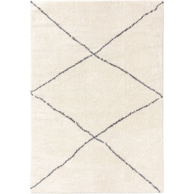 Tapete Beno, poliéster, felpudo, creme