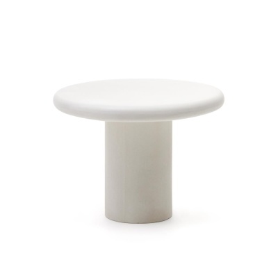 Mesa Adda, exterior, cimento, branco