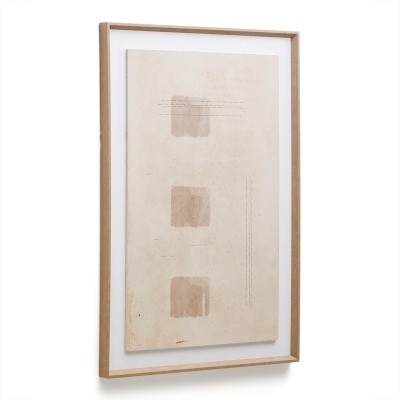 Quadro Sorinas, cores neutras, linho, 60x90