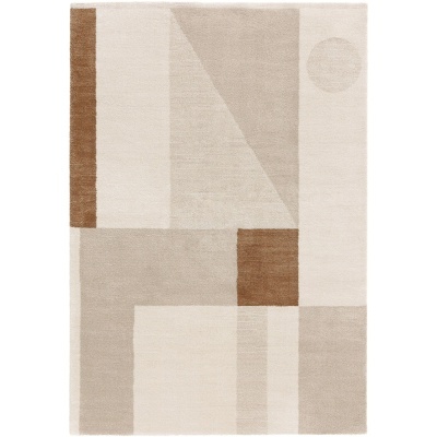 Tapete Tacom, sintético, bege/castanho