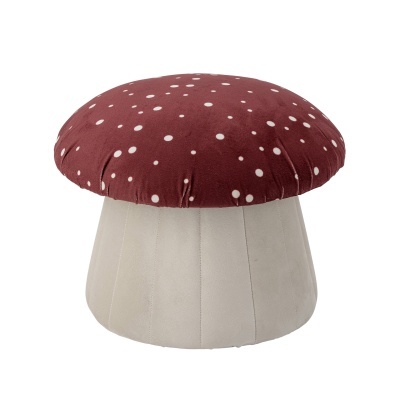 Pufe Lue, infantil, bordeaux/bege, Ø37x30