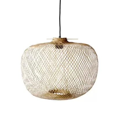 Candeeiro de Teto em Bambu Natural Rodi Ø42x30