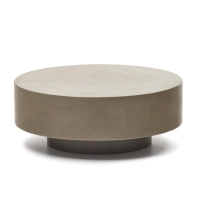 Mesa de centro Gabette, exterior, cimento, Ø80X30