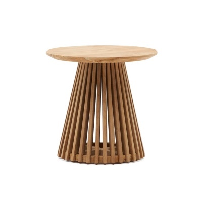 Mesa lateral Janette, madeira teca, Ø50x48