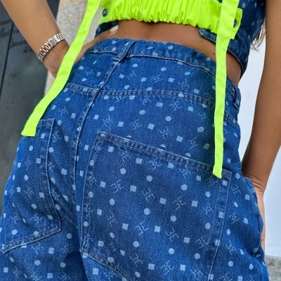 Jeans Flex One monograma - 100% ALGODÃO (MESHMESS)