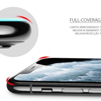 Película de Protecção Nano-Flex em Vidro Temperado Híbrido 5D Wozinsky para iPhone 11 Pro Max/XS Max Película de Protecção Nano-Flex em Vidro Temperado Híbrido 5D Wozinsky para iPhone 11 Pro Max/XS Max