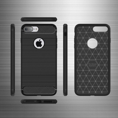 iPhone 7/8 Plus Capa Silicone Carbono Híbrida iPhone 7/8 Plus Capa Silicone Carbono Híbrida
