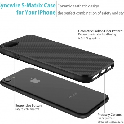 iPhone 6/6S Plus Capa Silicone Carbono iPhone 6/6S Plus Capa Silicone Carbono