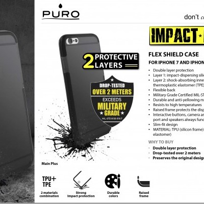 Capa Flex Shield Impact-PRO Puro para iPhone SE