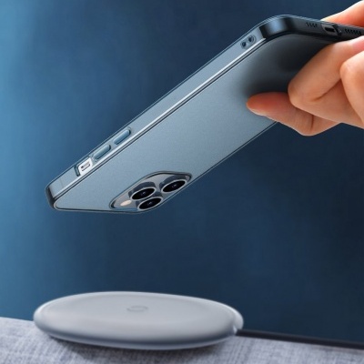 Capa Frosted Glass Baseus (Vidro + TPU) para iPhone 12/12 Pro