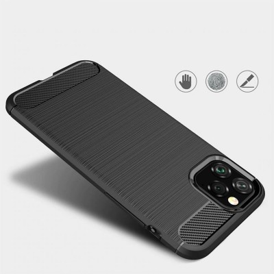 Capa Silicone Carbono Híbrida para iPhone 12 Pro Max Capa Silicone Carbono Híbrida para iPhone 12 Pro Max