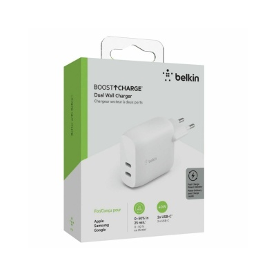 Carregador / Adaptador de corrente Belkin 40W BoostCharge Dual